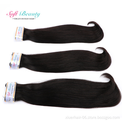 Hot Sale Mink Brazilian Straight Bundles Vendor Extension 100% Double Drawn Cuticle Aligned Virgin Human Hair